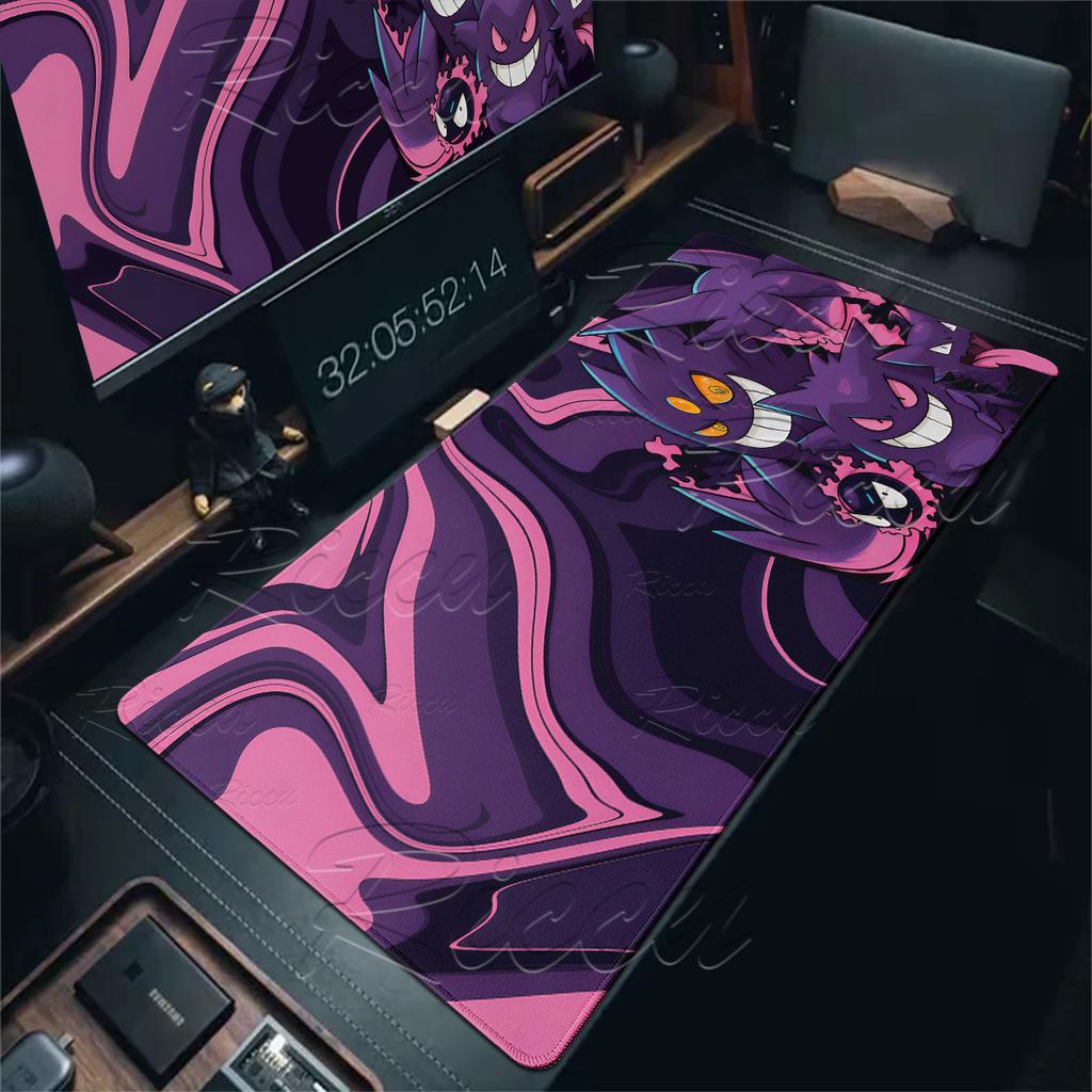 Anime Cartoon P-Pokémon Fluid Background Mouse Pad XXL Squirtle Laptop Keyboard Home Office Setup Kawaii Desk Gaming Accessories