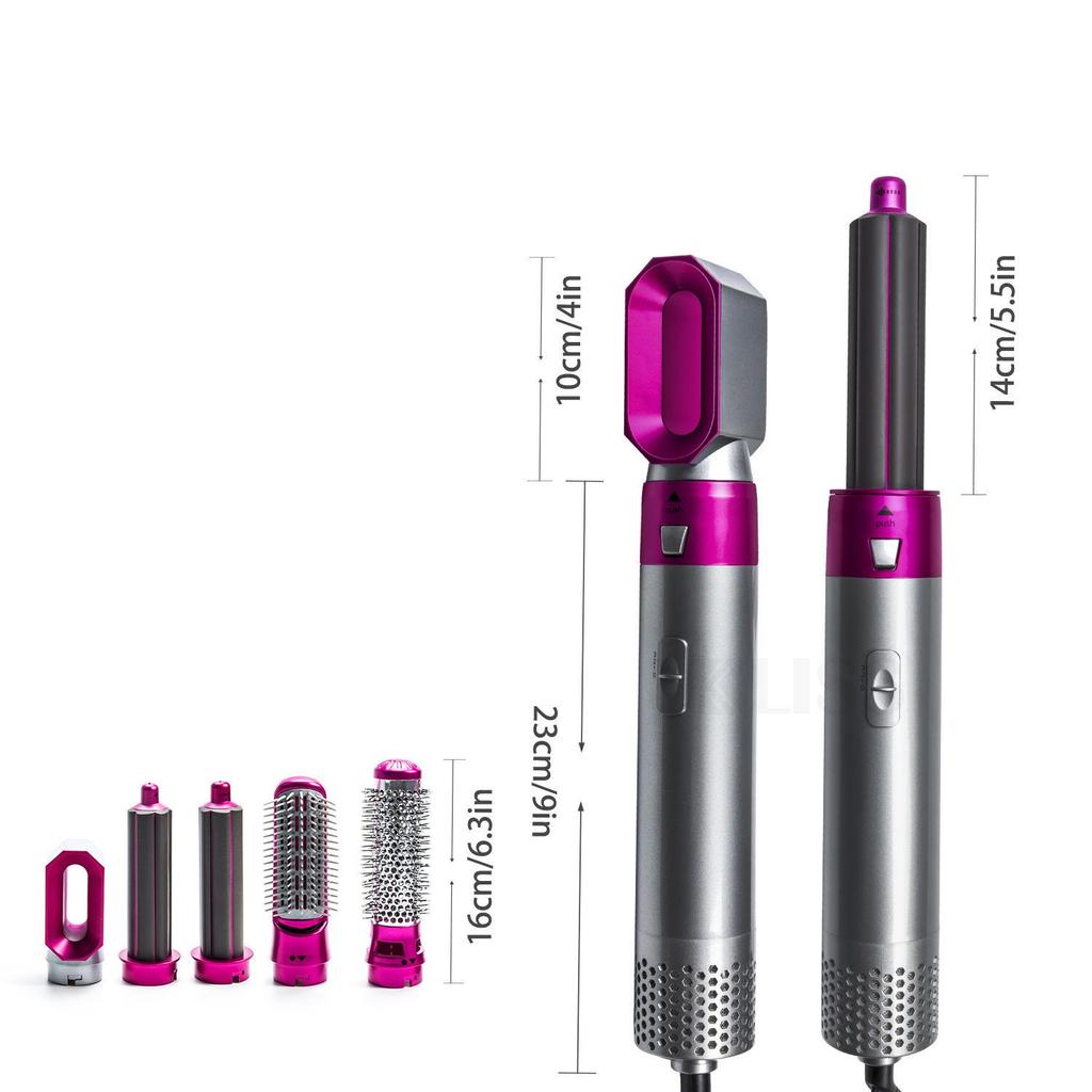 Five-in-One Hot Air Styler: Automatic Curling Iron & Hair Dryer Comb