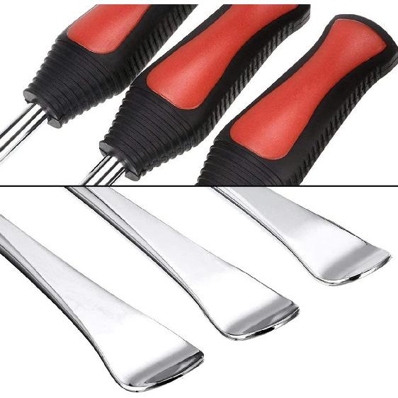 13Pcs Motorcycle Tyre Repair Tool,11.5" Tire Spoon Changer Tools Set With 3 Tire Levers Spoon & 2 Sleeves & 6 Valve Core & Wrench, Tire Tool Kit