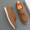 New Fashion Tassel Suede Leather Men Shoes Slip On Loafers Round Toe Dress Office Daily Commute Business Party Shoe for Man