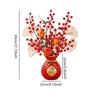 Chinese Lunar New Year Decoration Table Centerpiece Artificial Red Berry Branches for Birthday Desk Home Hotel Living Room