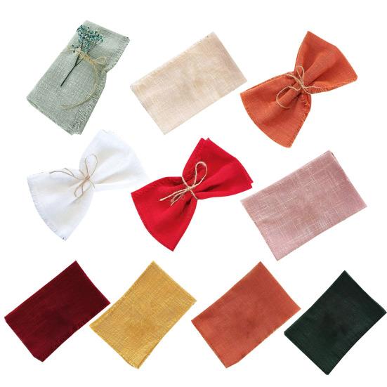 Nordic Fringed Cotton Napkin Tassel Dinner Napkins for Wedding Party Soft Absorbent Reusable Elegant Table Decor for Home Restaurant