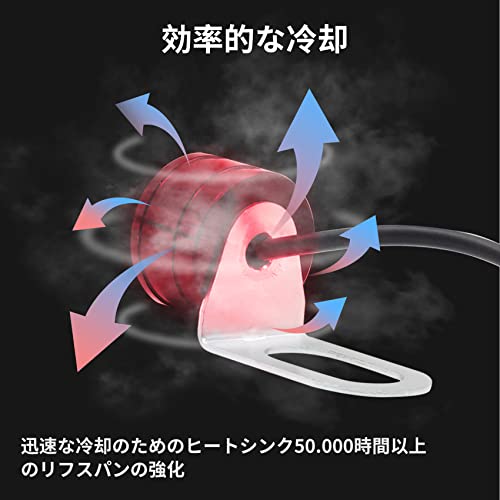 Aoling Eagle Eye, Large LED 20MM, Spotlight LED Car, 12V Daytime Running Light Car LED Cow Eye Eagle Eye LED Ice Blue Bright Bracket Clamp Mirror