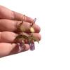 Moth Amethyst Celestial Moon earrings|Witchy Crescent Moon Earrings|moon Jewelry