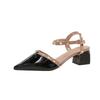 French pointed rivet high heel bag head sandals female 2025 summer new one word with fairy style skirt Roman shoes