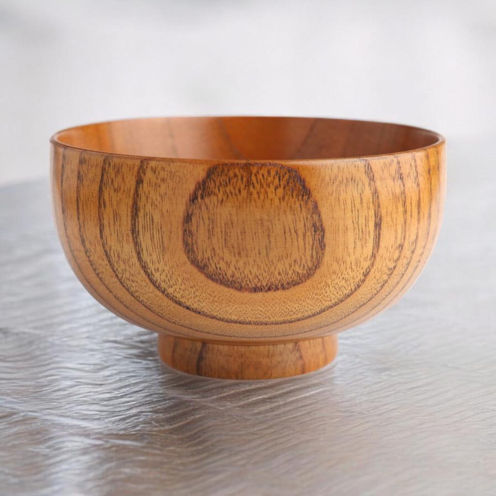 Miso Soup Bowl Wooden Cloth Bag Lacquer X Current Model J-kitchens 11.8cm 6.8cm
