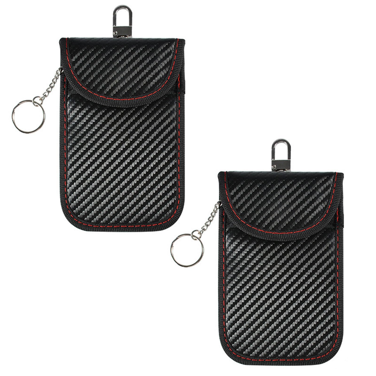 [FamGift] Relay attack prevention key case pouch, made of carbon 13.5*8.5cm чёрный