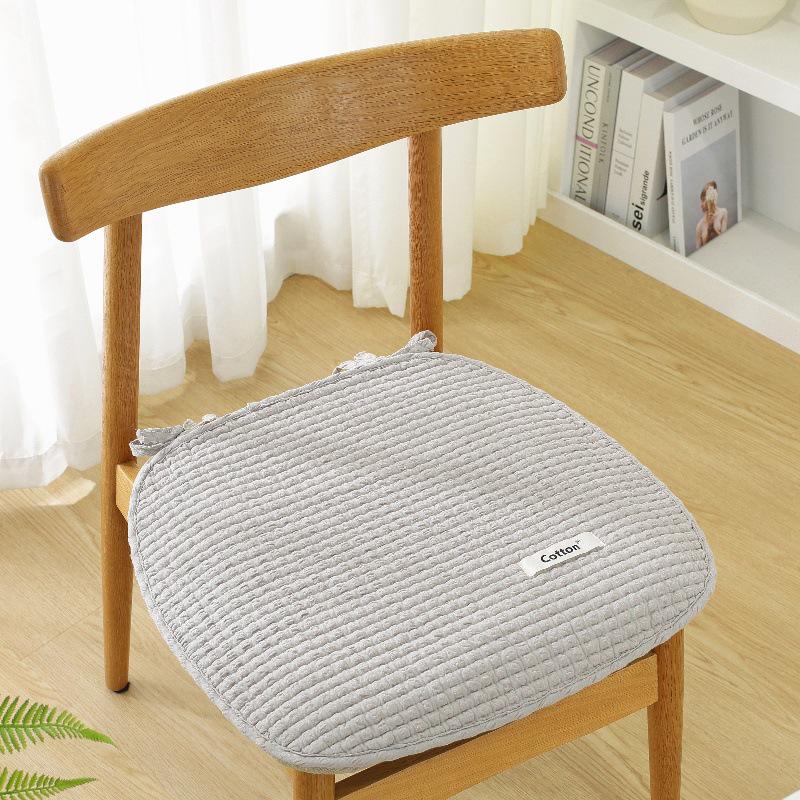

Дышащая всесезонная хлопковая подушка для стула - Нескользящая обеденная подушка для комфорта 45x47cm серый