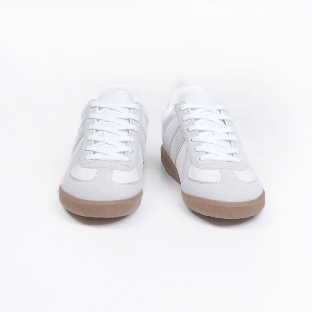 Thenopi Louise 5.5Cm Height-Increasing German Army Sneakers White [225~290Mm]
