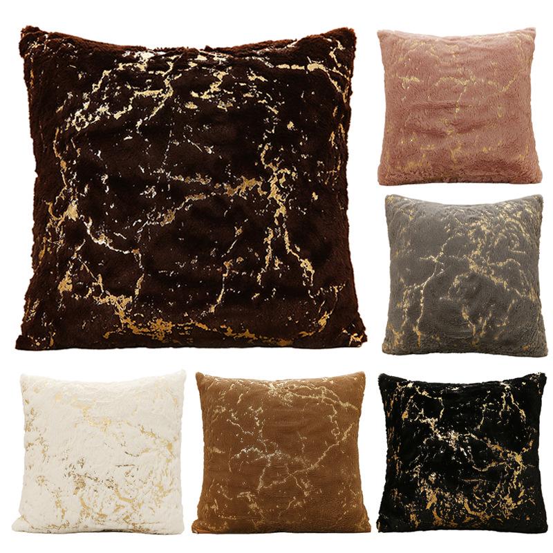 Plush Hot-Stamping Pillowcase - Sofa Cushion & Bedside Back Support