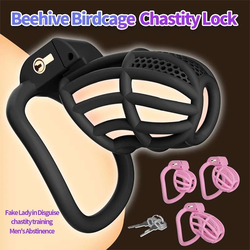 Chastity Cage 3 Rings Penis Ring Cock Cage Fetish Sissy BDSM Sex Toys for Men Adult Fetish Gear Male Urethral Chastity Device
