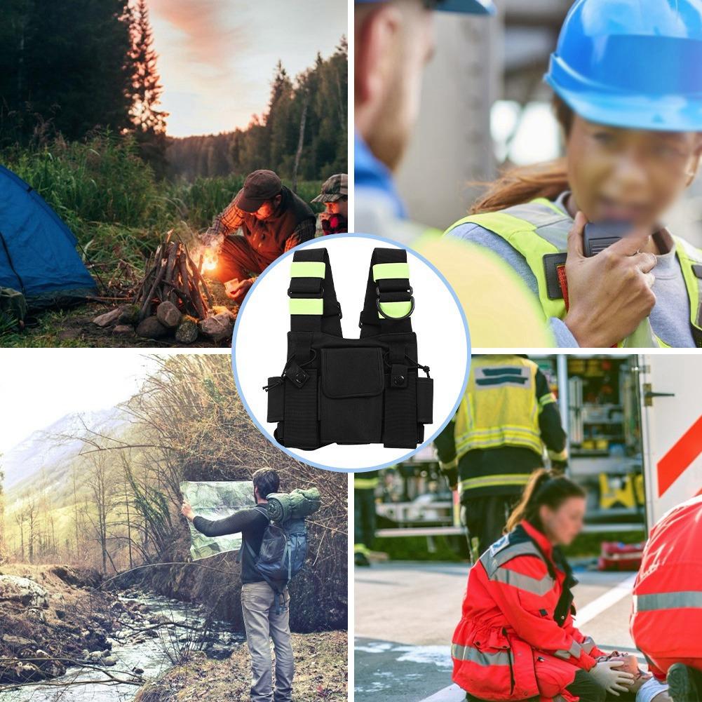 Universelle Walkie-Talkie-Weste Brusttasche Nylon Freisprech-Intercom-Tasche