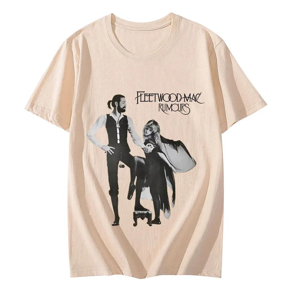 2026 Fleetwood Mac Rumours Graphic T Shirt Rock Hip Hop Vintage Short Sleeve Tshirt Womens Street Fashion Trend Tshirts