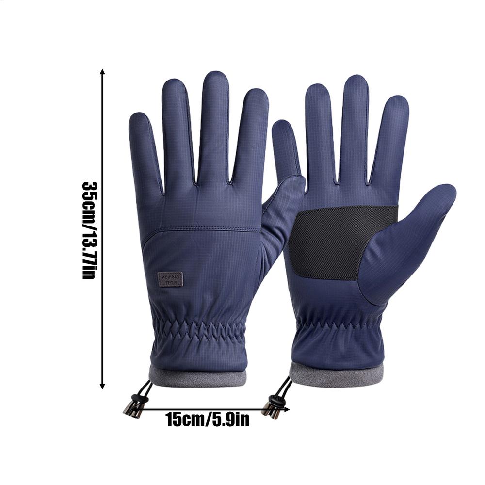 

Heated Gloves USB charging Heating gloves velvet thickened windproof touch screen electric vehicle Gloves 3 Levels Adjustment темно-синього кольору