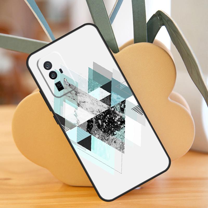 Geometric Marble Case For POCO F6 Pro X6 X5 X3 F3 F5 M6 M5s Xiaomi 13T Pro 11T 12T 12 13 Lite 14 Ultra Cover