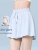 Anti-Light Silk Wide-Leg Shorts for Women - Summer Running, Yoga, Plus Size, Five-Point Length