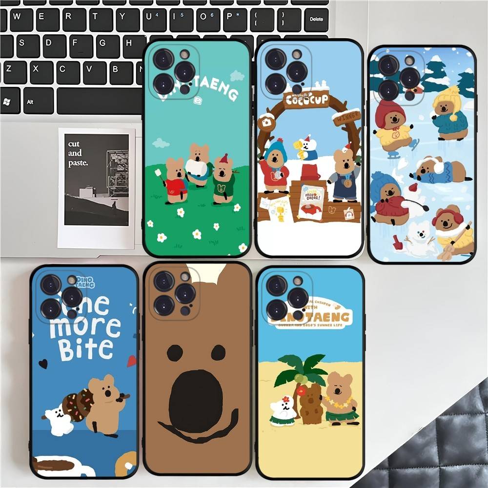 Cute Bear Quokkas For Iphone 17 16 15 14 11 12 13 Pro Max Plus Case Cute Art Phone Cover