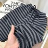 Stripe Pants For Girls Boys One-piece Velvet Spring Autumn Winter Childrens Korean Style Thick Warm Casual Sweatpants