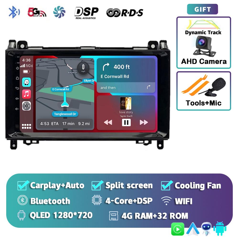 Android 14 Car Radio for Mercedes Benz B200 Sprinter W906 W639 AB Class W169 W245 Viano Vito Multimedia Player 2 Din Stereo DSP