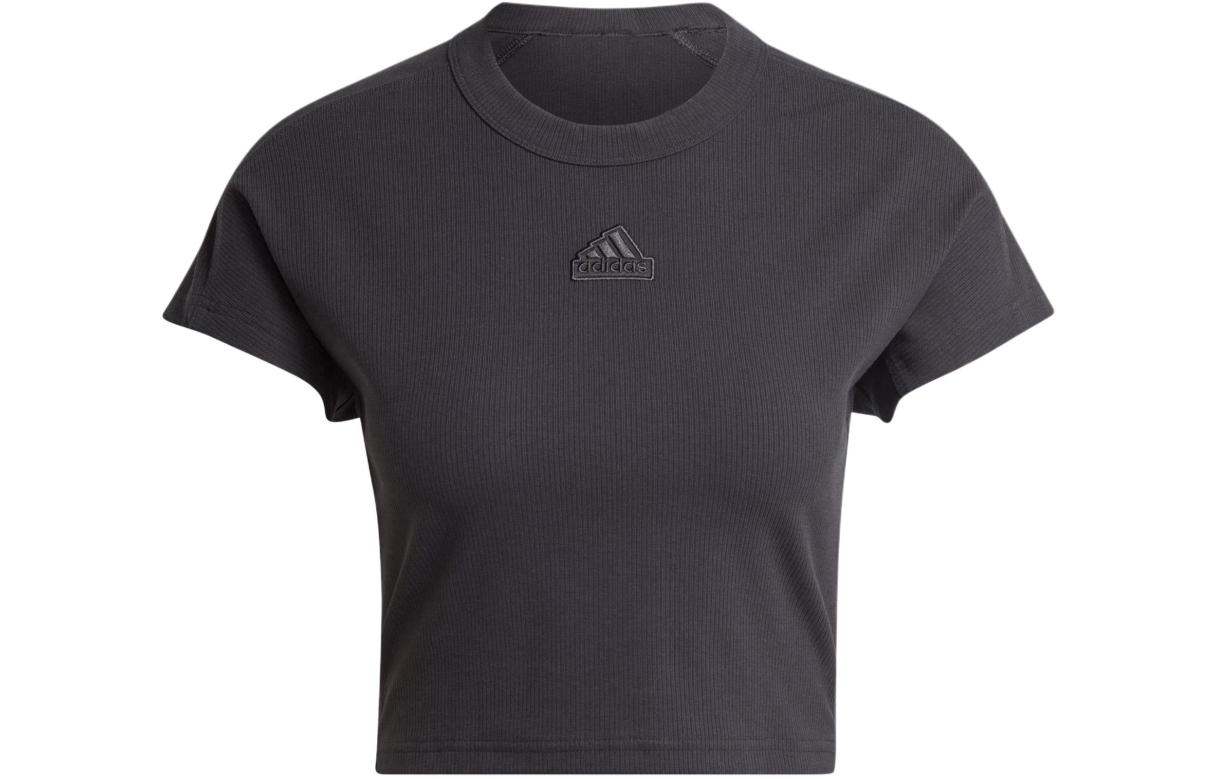 

Adidas T Shirts Women s Black Crew Neck Moderate Nipped In Waist IT2547 XL