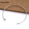 2pcs/lot Stainless Steel Open Bracelets Bangles Settings Cabochon Base Bezel Trays Fit Round Beads DIY Jewelry Making Fin