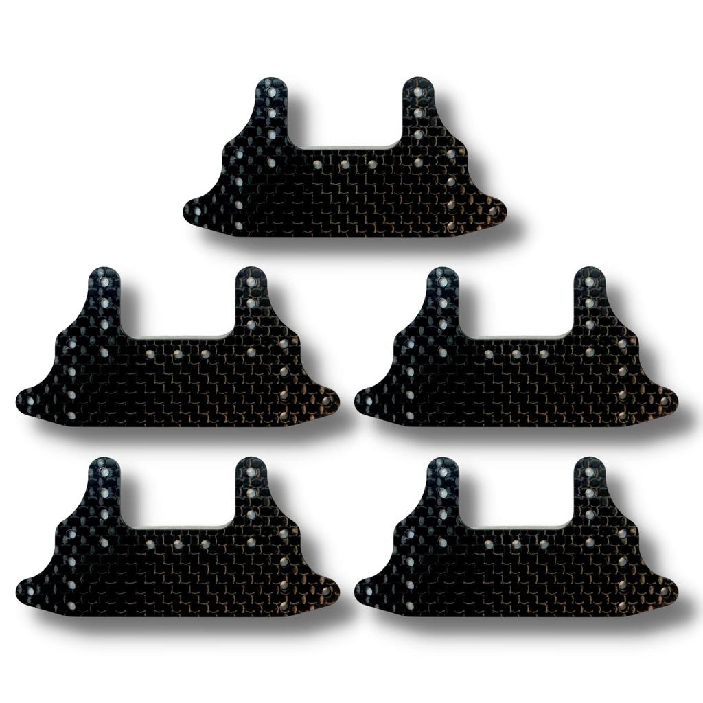 TAGATORON Carbon Rear Brake Bumper 5 Compatible with Mini 4WD (1. Black, pieces)