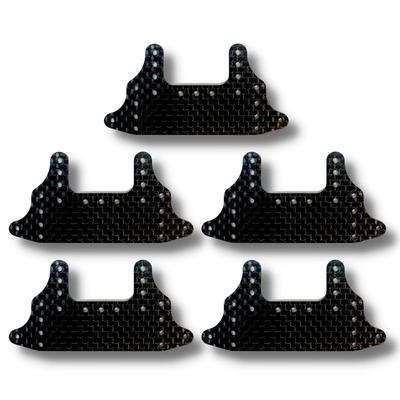 TAGATORON Carbon Rear Brake Bumper 5 Compatible with Mini 4WD (1. Black, Pieces)