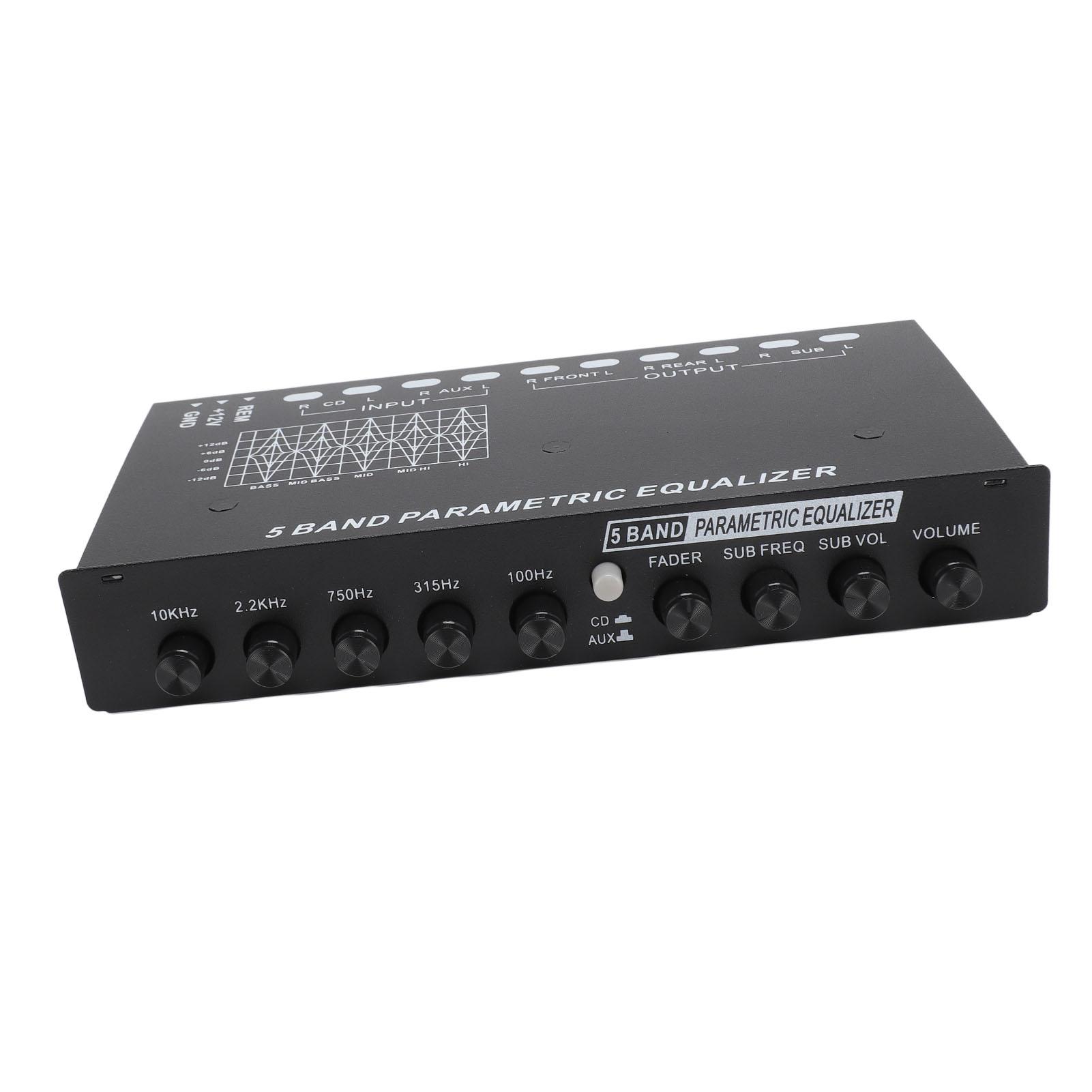 

5-полосный автомобильный эквалайзер, регулируемый 5-полосный эквалайзер, автомобильный усилитель, графический эквалайзер с входом CD AUX