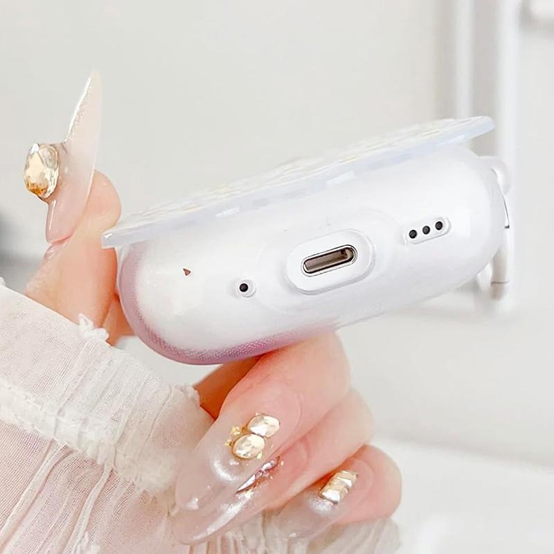 Cute Pink Bow Tie 3D Bellis Perennis Case For Airpods 4 Protective For Airpods Pro Pro2 Cartoon Wireless Bluetooth Earphone Case For Airpods1 2 3