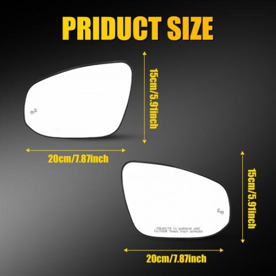 Driver/Passenger Side Mirror Glass Heated W/ Blind Spot For Toyota Rav4 -25