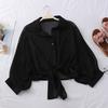Casual Sonnenschutz Kleidung Weibliches Hemd Sommer Dünne Strickjacke Frauen Blusen Tops Solide Plus Größe Damen Tops