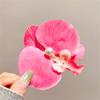 Haarspange mit Orchideenblüte, Haarschmuck, Haaraccessoires im Bohème-Stil, Haarspange mit Blumen und Perlen, Kopfschmuck, Haarnadel mit Orchideenblüte