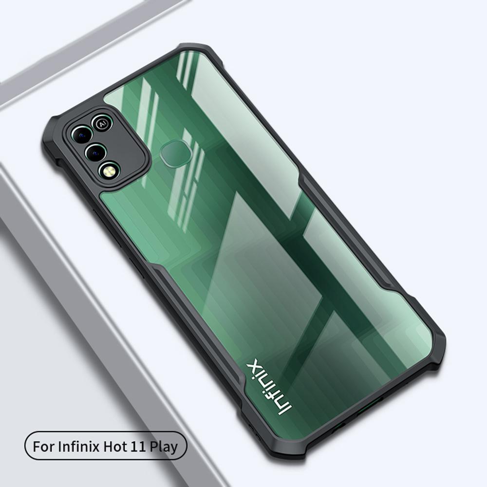 XUNDD Für Infinix Hot 11 Play Hülle Sturzsicher TPU+Acryl Transparentes Rückseiten-Handycover