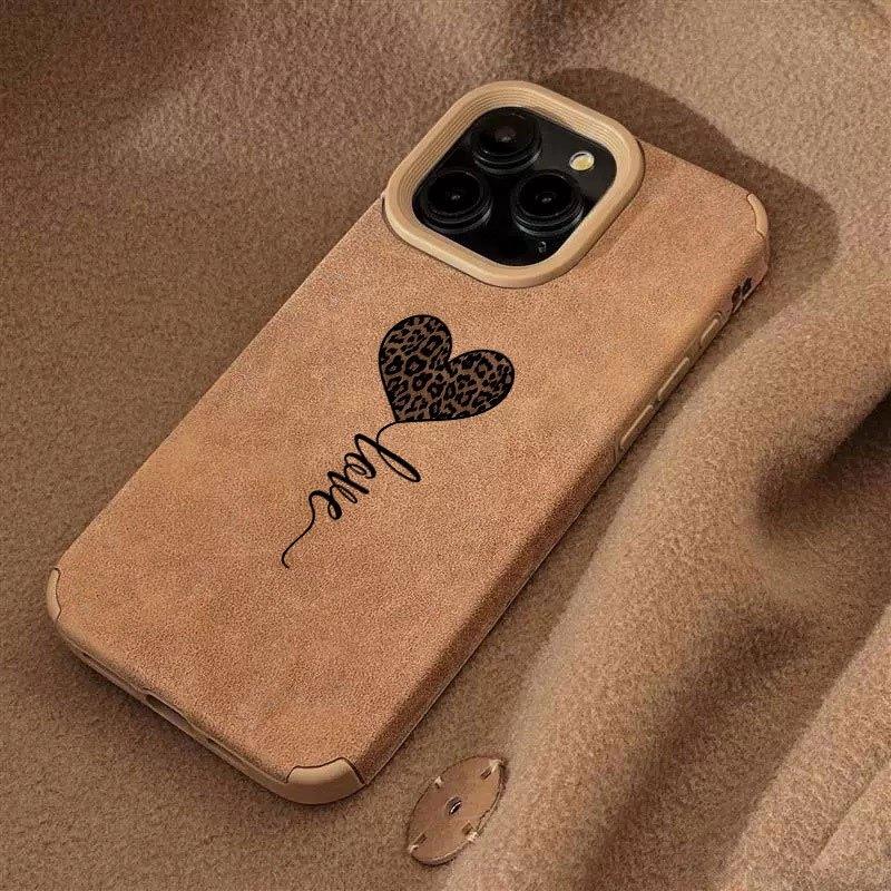 New Heart-Shaped Leopard Print Balloon Pattern Phone Case For For Iphone 16 17 Pro 13 12 11 Pro Max 16 15 14 Pro 17 Air Xs XR Cover
