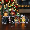 Collectible Table Figurine Lightweight Mini Christmas Town Ornament Creative Luminous Resin Landscapes for Home Decor
