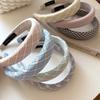 Cloth Plaid Sweet Headband Women's Korean Fashion Fresh Hair Band Outdoor Hair Accessories