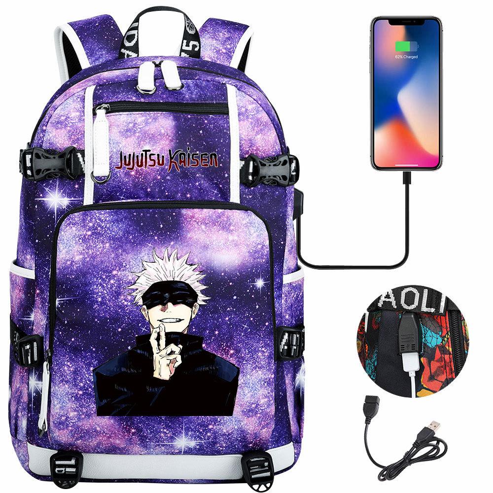 Mochila con Auriculares USB Estampados de Jujutsu Kaisen