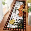 Halloween Kitchen Runner Rug Horror Pumpkin Print Non-Slip Waterproof Carpet Spooky Creepy Laundry Room Decor Ghost Print Mat