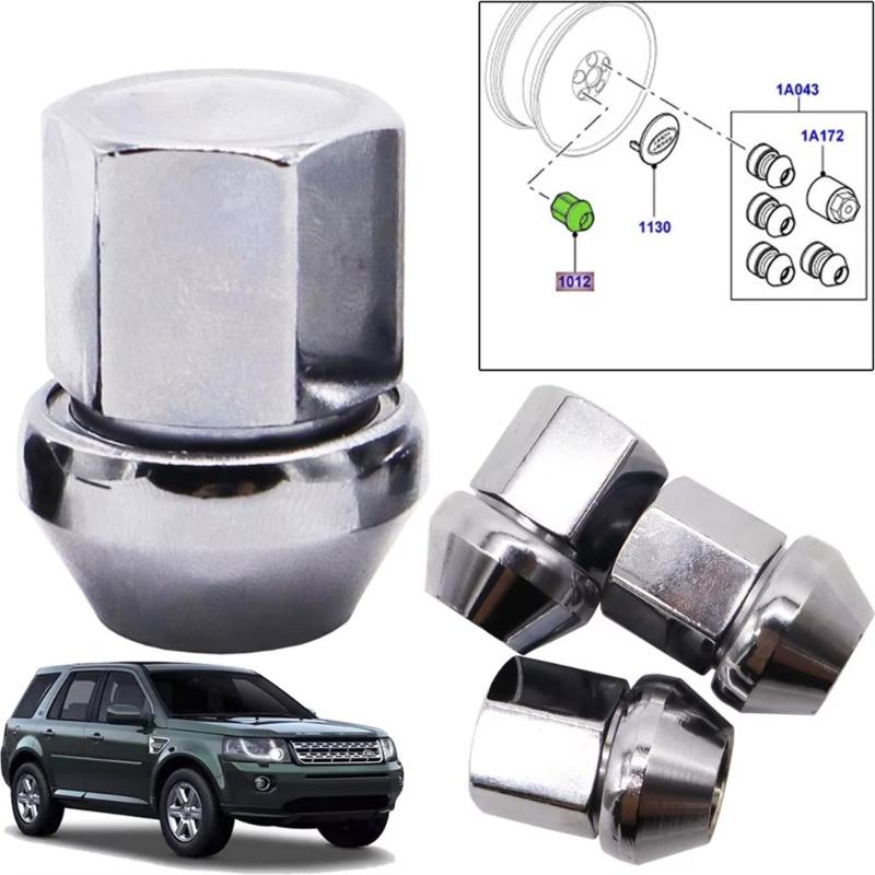 Secure Locking Metal Wheel Lug Nuts Set, Rustproof for LR001381 SUVs, Enhances Vehicle Detailing, Rough Terrain Driving