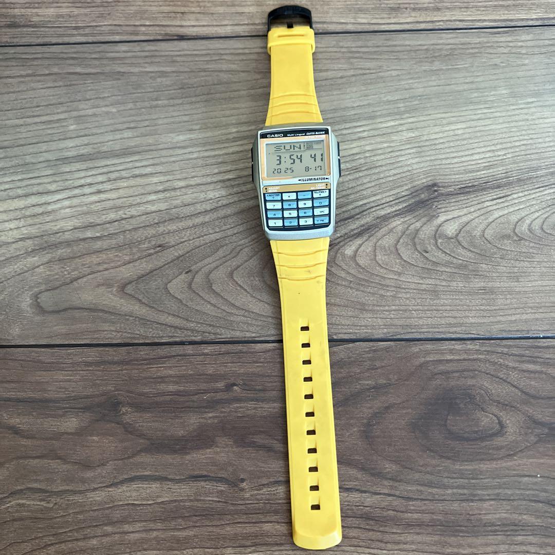 

[USED] CASIO DATA BANK Digital Watch, Yellow