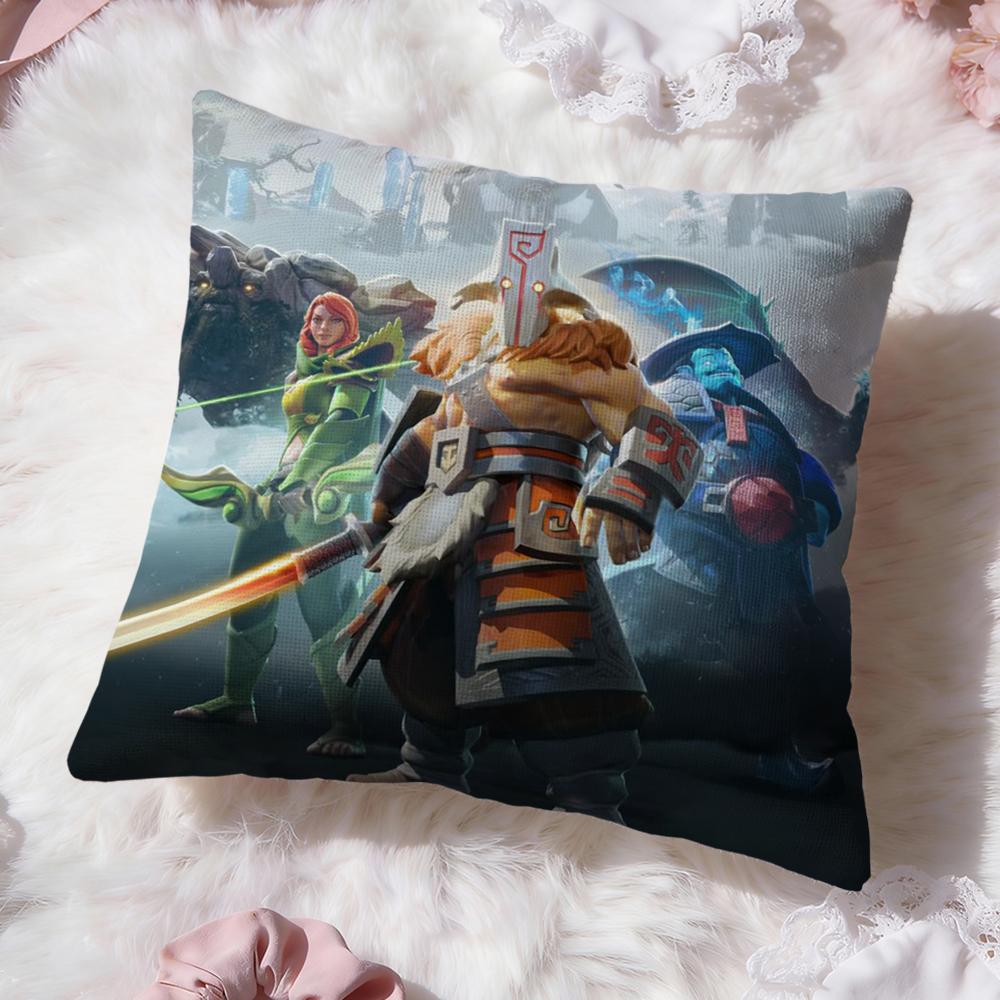 Game Cool D-Dota 2 Cushion Cover Premium Comfort Reversible Pillow Cove -Two in One Design for Any Room & Car Interior