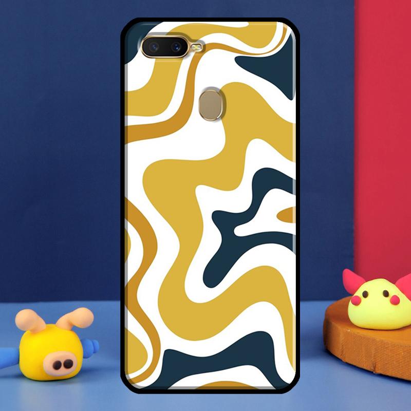 Liquid Swirl Abstract Blue Grey Case For Oppo A98 A78 A58 A15 A16 A17 A5 A9 A91 A52 A72 A76 A96 A74 A94 A54 S A57 A77 Cover