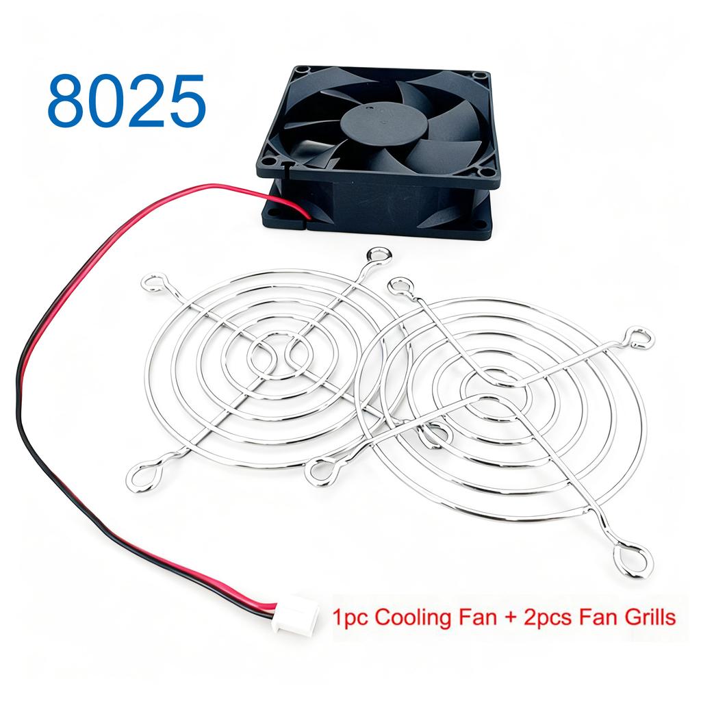 Ventilator de răcire cu grile 80mm 5V 12V 24V 8010 8025 DC fără perii Ventilator de răcire pentru computer mini Ventilator