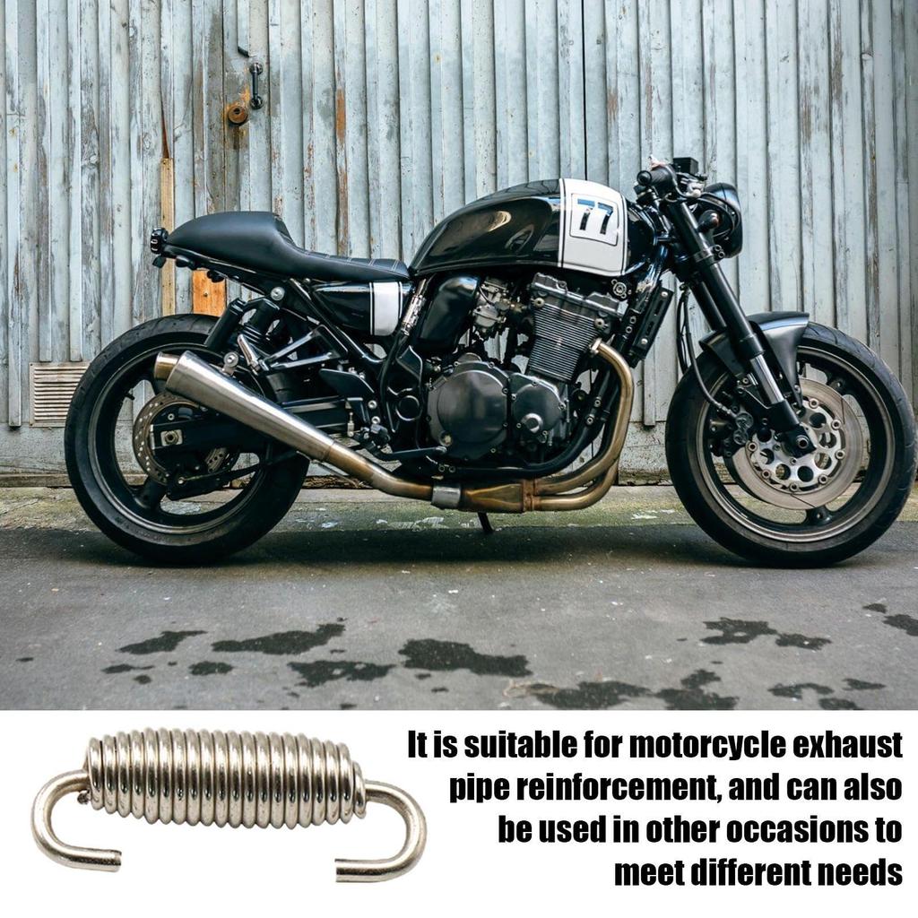 Motorcycle, Exhaust Pipe Spring, Stainless Steel Muffler Spring, Heat Resistant 272°F (1,200°C), Universal Use,