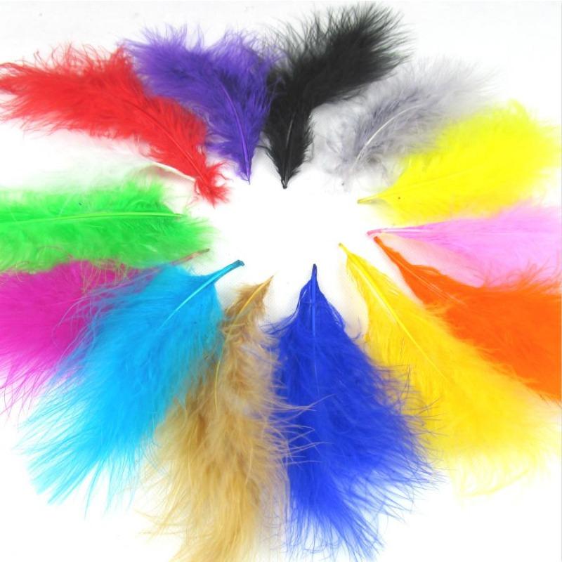 50Pcs Feather Perennial Diy Color Full-Fleece Feather Turkey Feather Jewelry Accessories Materials From 50 Pieces