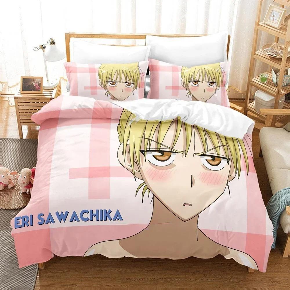 3D-Druck Anime Kawaii School Rumble Bettwäscheset Einzelbett Twin Full Queen King Size Bettset Erwachsener Kind Schlafzimmer Bettbezugsets