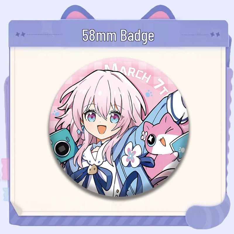 Honkai: Star Rail Cat Series Badges - March 7th, Himeko, Dan Heng Merchandise