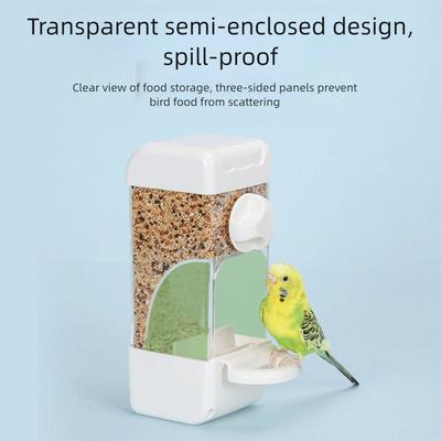 Large Capacity Automatic Bird Feeder Husk Separation Anti-Splash Bird Food Dispenser Durable Anti-Spill Bird Feed Container