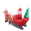 Xmas Inflatables Outdoor Decorations Santa Riding Sleigh with LED Lights Xmas Decorations for Outdoor Yard Lawn Garden