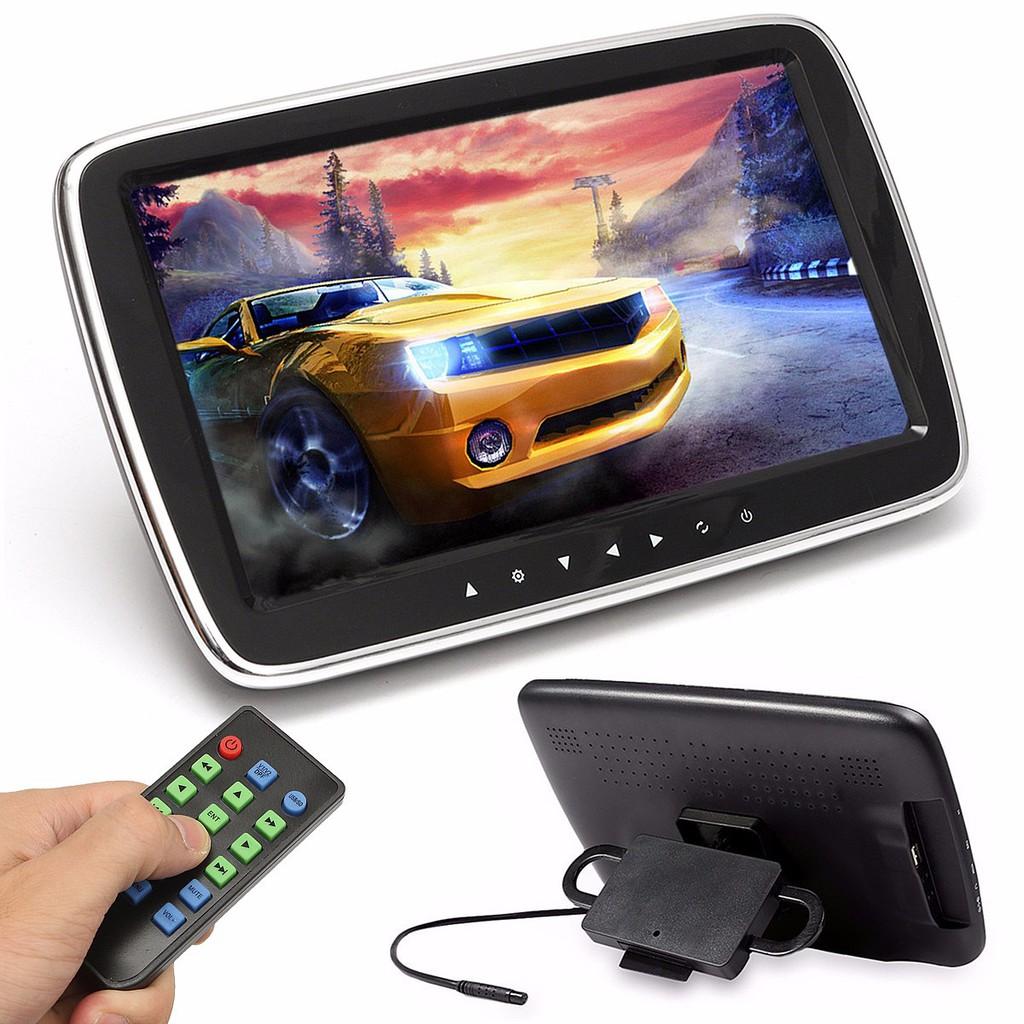 DVD Video Player USB/SD/HDMI/IR/FM TFT LCD Digital Screen Touch Button Game Remote Control 9Inches HD Car Headrest Monitor